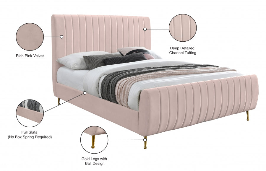 Lit en velours Zara