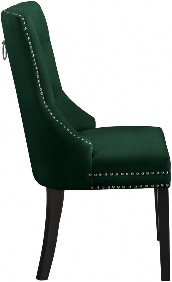 Chaise de salle à manger en velours Nikki