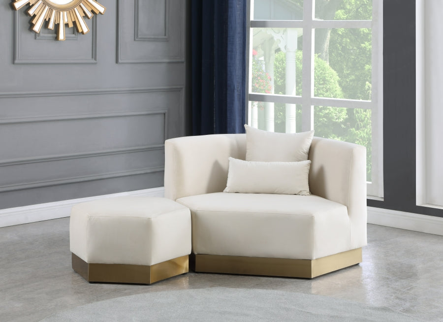 Pouf Marquis en velours 