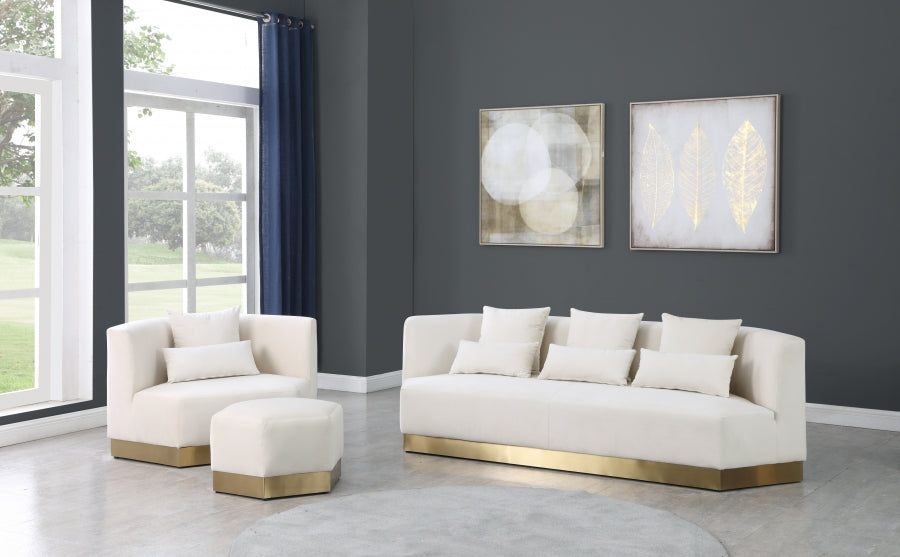 Pouf Marquis en velours 
