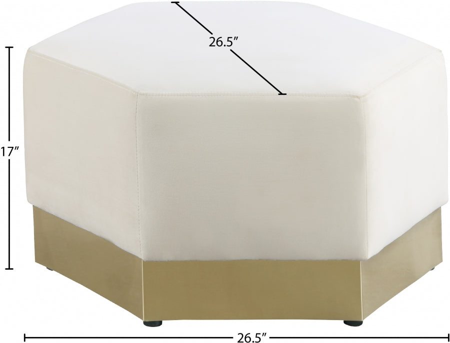 Pouf Marquis en velours 