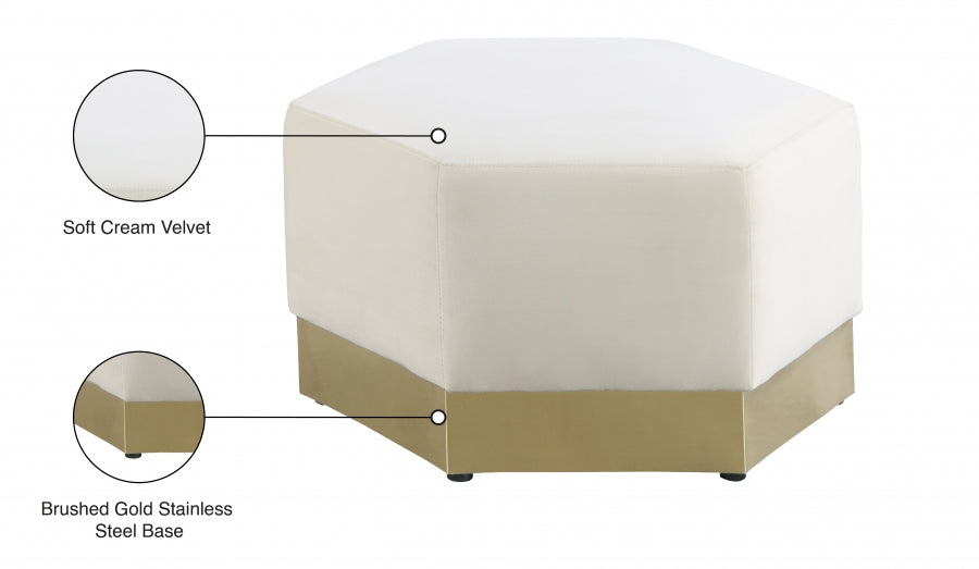Pouf Marquis en velours 