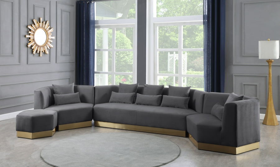 Pouf Marquis en velours 