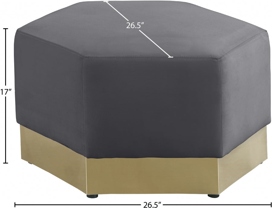 Pouf Marquis en velours 