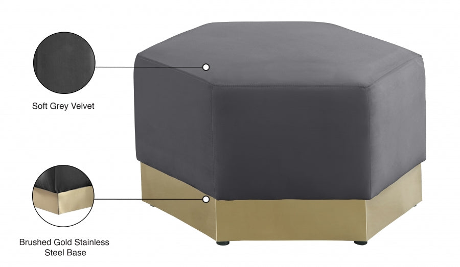 Pouf Marquis en velours 