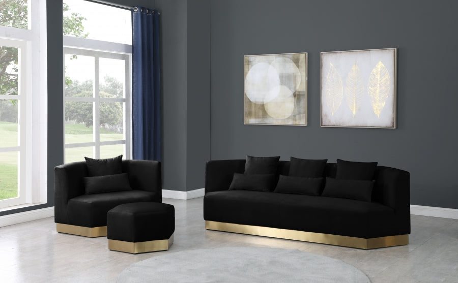 Pouf Marquis en velours 