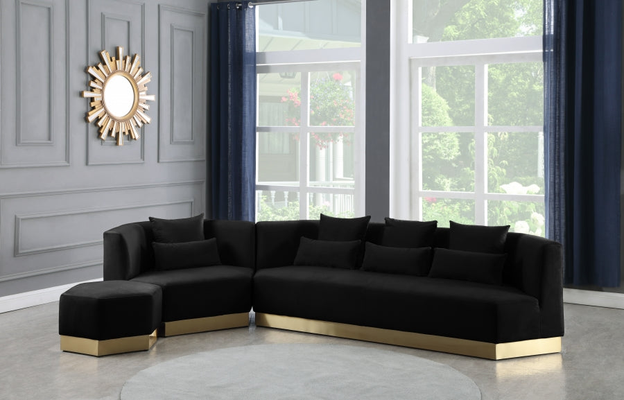 Pouf Marquis en velours 