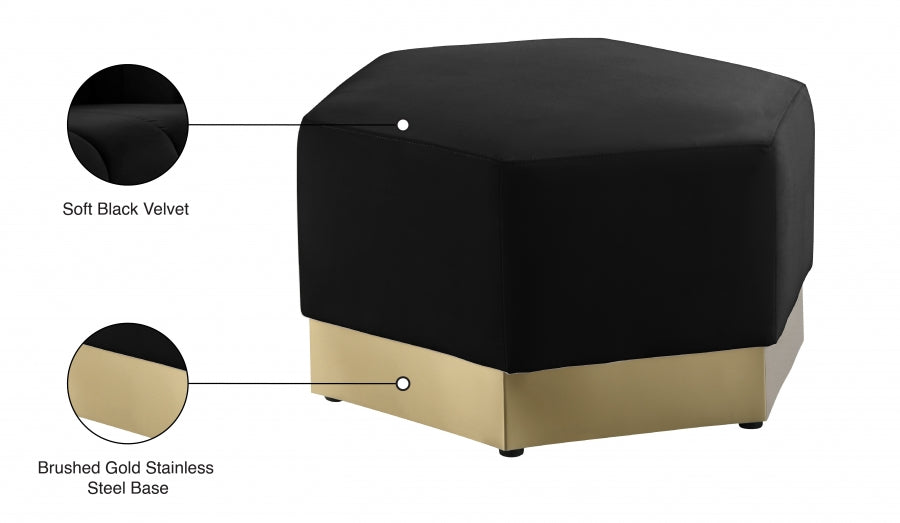 Pouf Marquis en velours 