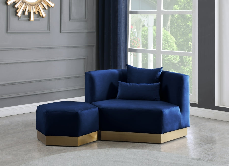 Pouf Marquis en velours 
