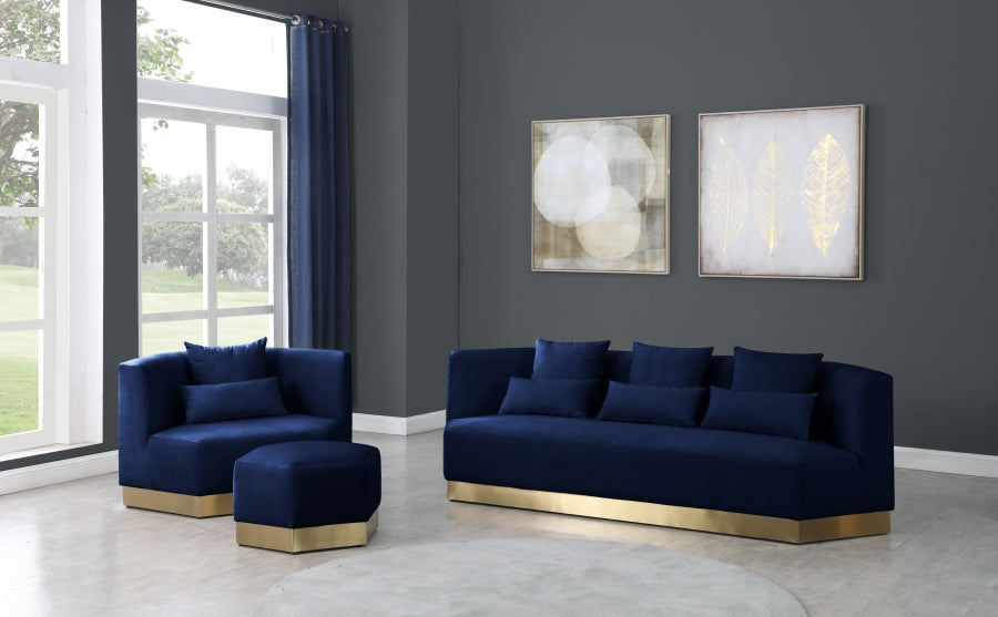 Pouf Marquis en velours 