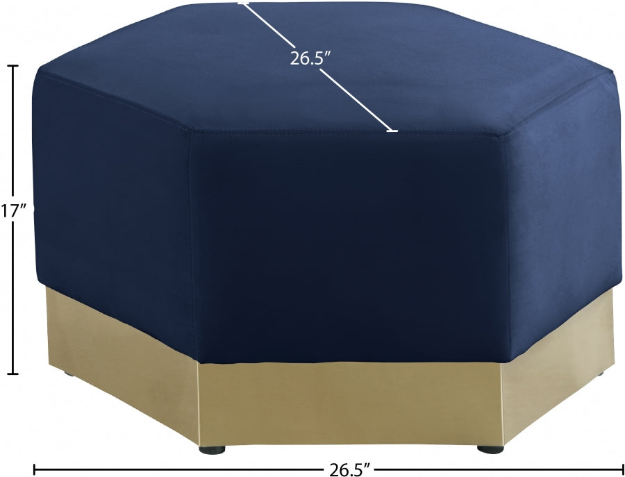 Pouf Marquis en velours 