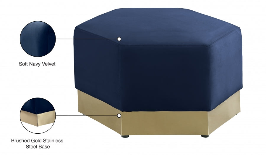 Pouf Marquis en velours 