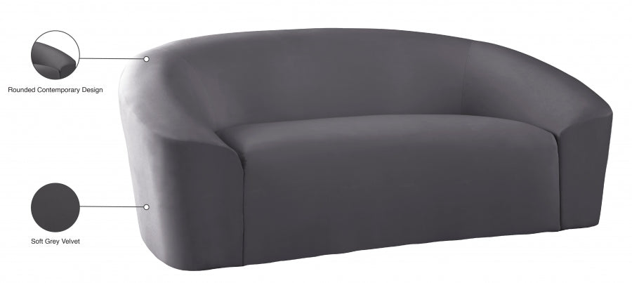 Causeuse en velours Riley 