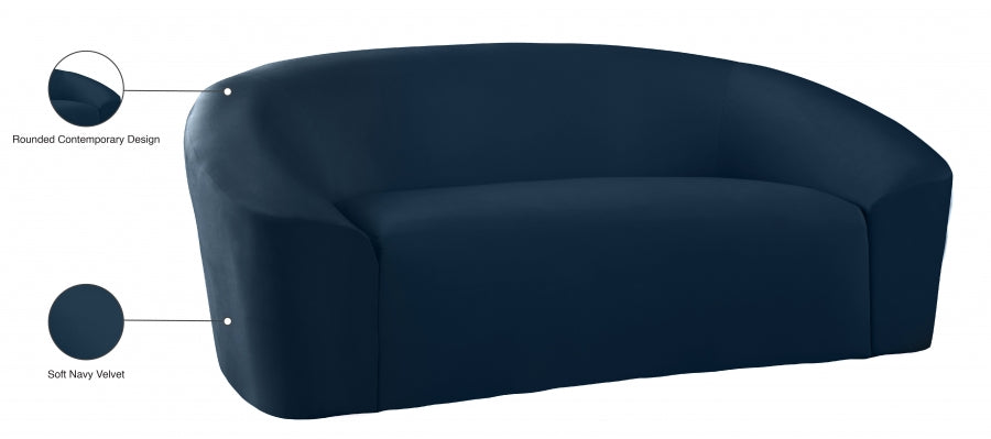 Causeuse en velours Riley 