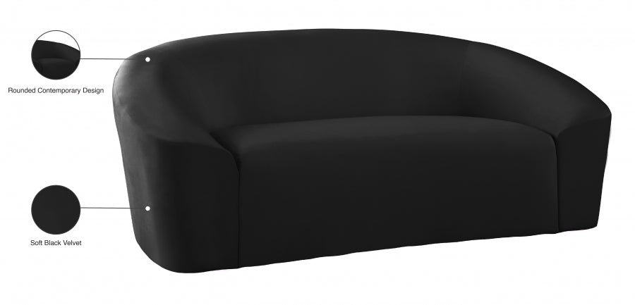 Causeuse en velours Riley 