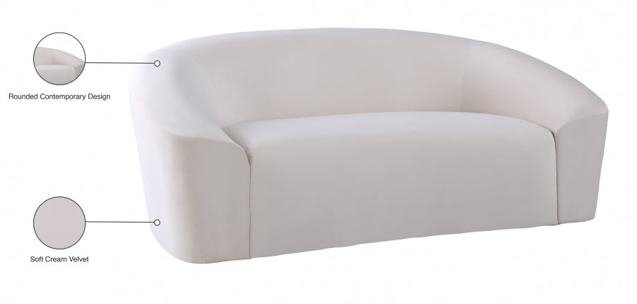 Causeuse en velours Riley 