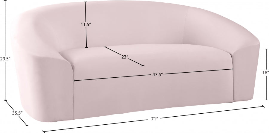 Causeuse en velours Riley 