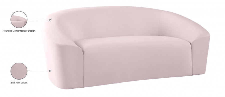 Causeuse en velours Riley 