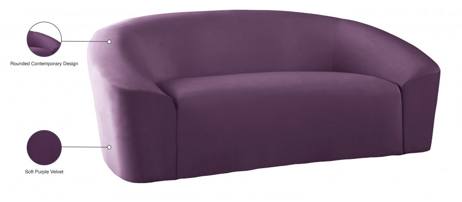 Causeuse en velours Riley 