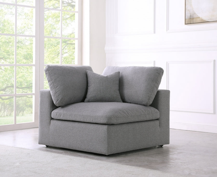 Chaise rembourrée en duvet modulaire de luxe Serene Linen