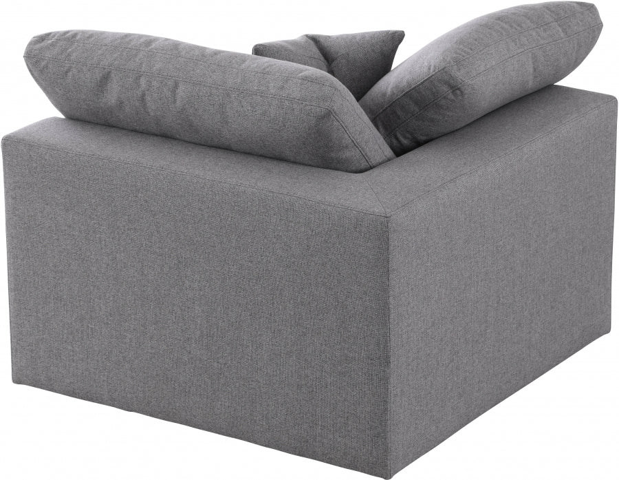 Chaise rembourrée en duvet modulaire de luxe Serene Linen