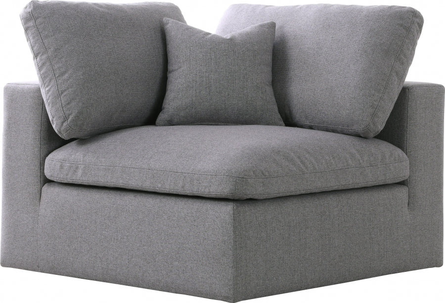 Chaise rembourrée en duvet modulaire de luxe Serene Linen