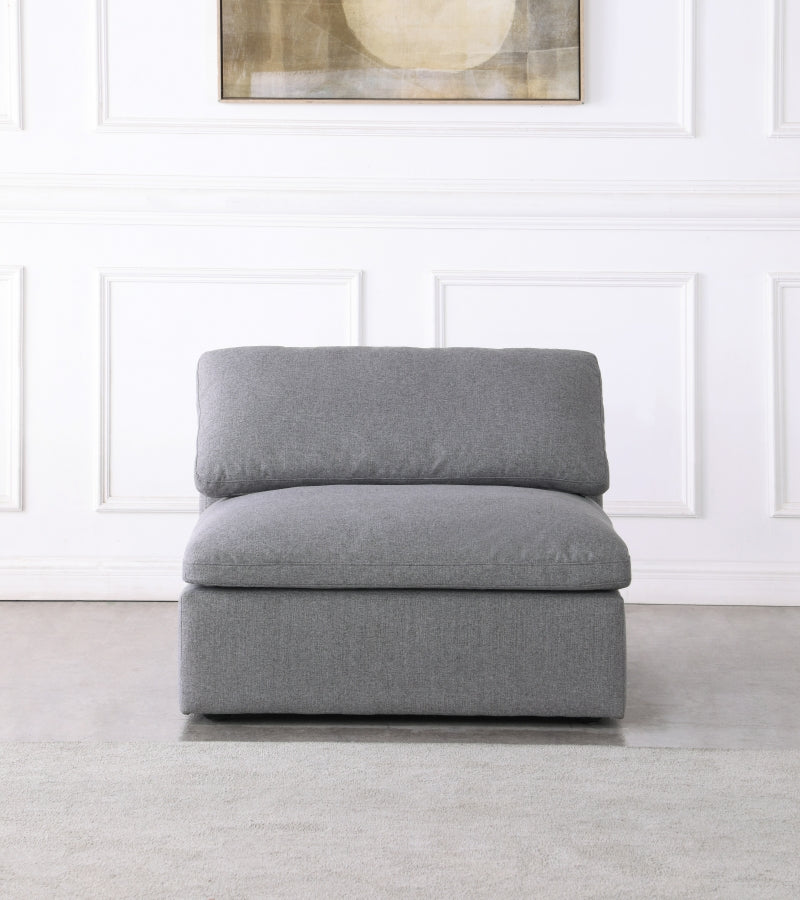 Chaise sans accoudoirs rembourrée en duvet Serene Linen Deluxe
