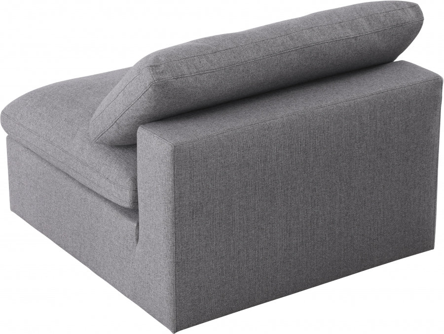 Chaise sans accoudoirs rembourrée en duvet Serene Linen Deluxe