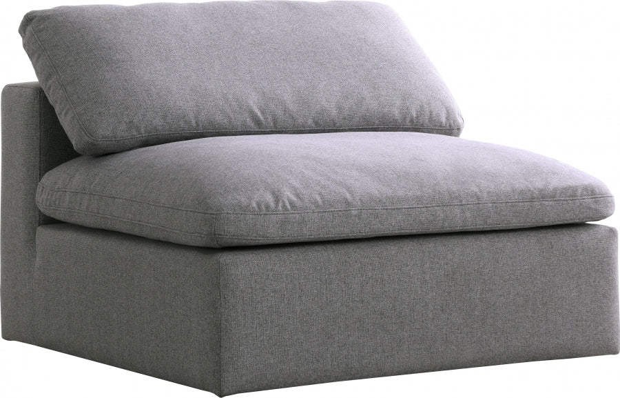 Chaise sans accoudoirs rembourrée en duvet Serene Linen Deluxe