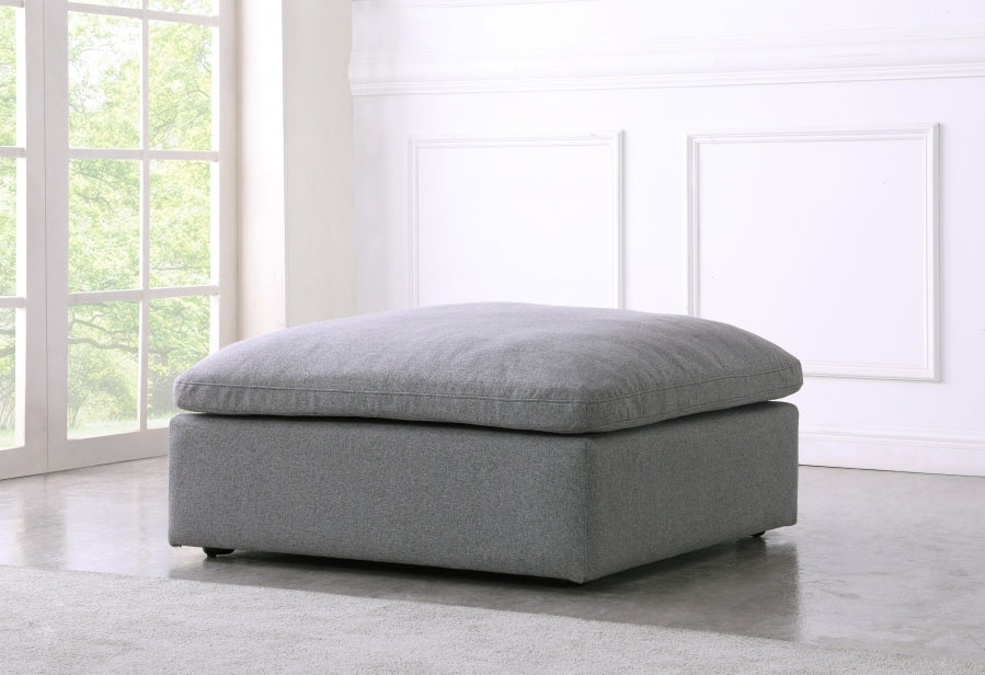 Serene Linen Deluxe Pouf rembourré en duvet modulable confortable comme un nuage 