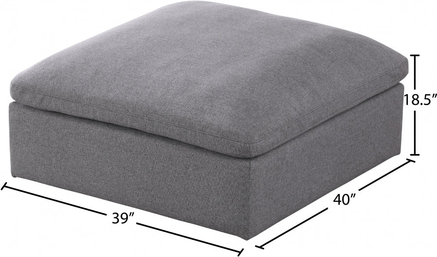 Serene Linen Deluxe Pouf rembourré en duvet modulable confortable comme un nuage 