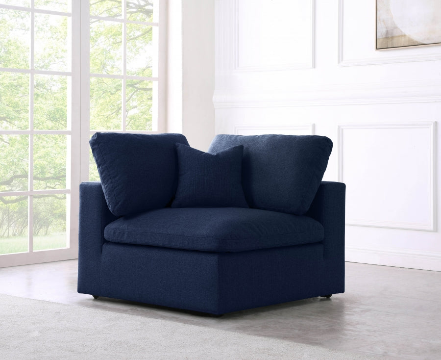 Chaise rembourrée en duvet modulaire de luxe Serene Linen