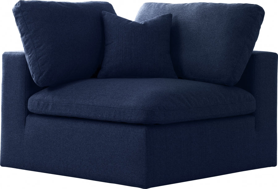 Chaise rembourrée en duvet modulaire de luxe Serene Linen