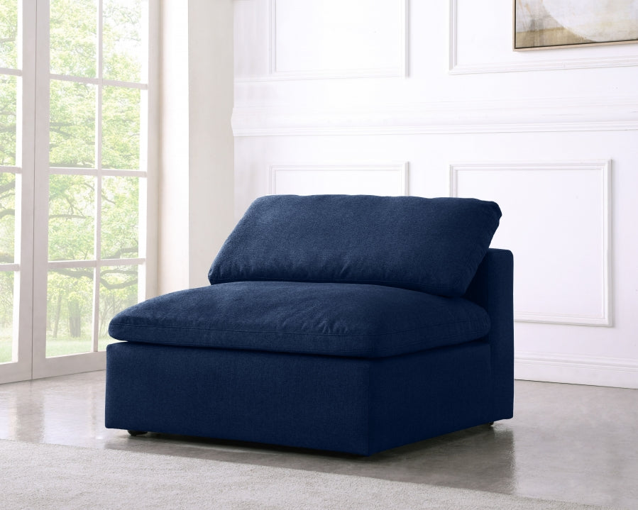 Chaise sans accoudoirs rembourrée en duvet Serene Linen Deluxe