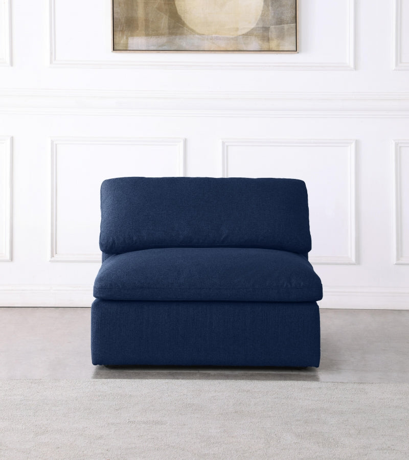 Chaise sans accoudoirs rembourrée en duvet Serene Linen Deluxe