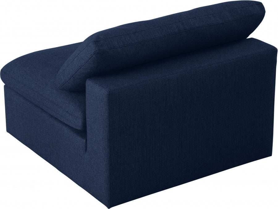 Chaise sans accoudoirs rembourrée en duvet Serene Linen Deluxe