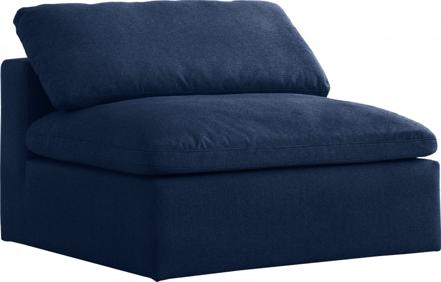 Chaise sans accoudoirs rembourrée en duvet Serene Linen Deluxe