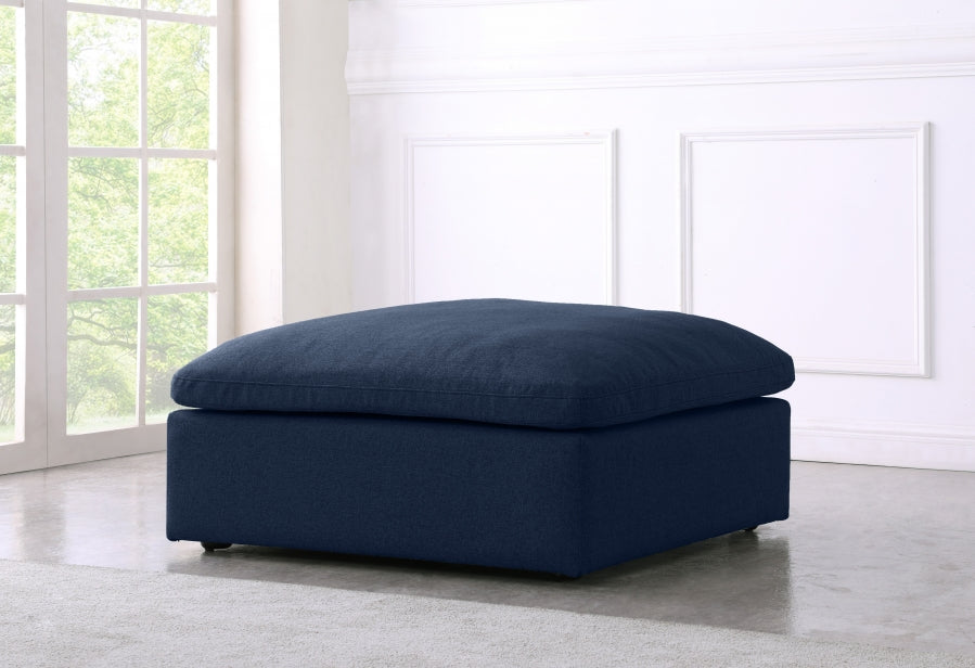Serene Linen Deluxe Pouf rembourré en duvet modulable confortable comme un nuage 