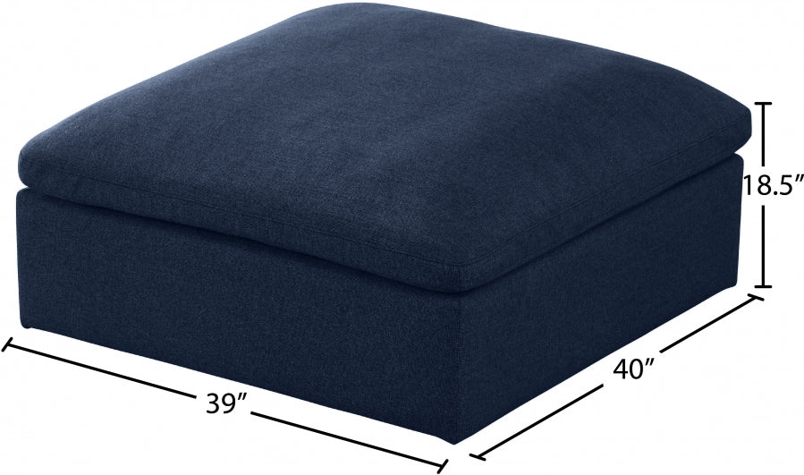 Serene Linen Deluxe Pouf rembourré en duvet modulable confortable comme un nuage 