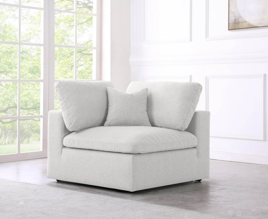 Chaise rembourrée en duvet modulaire de luxe Serene Linen