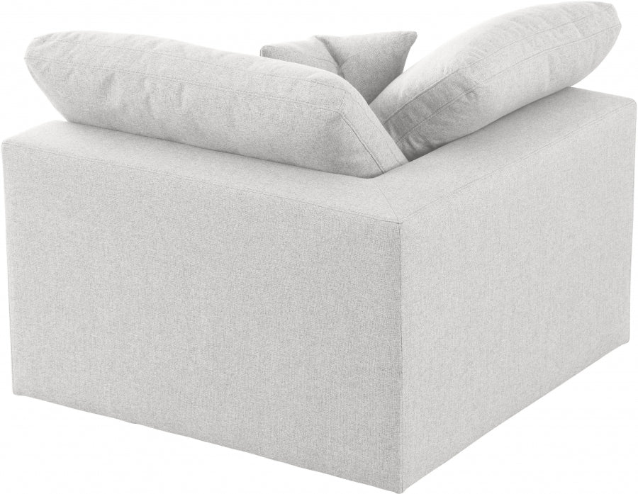 Chaise rembourrée en duvet modulaire de luxe Serene Linen
