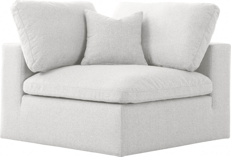 Chaise rembourrée en duvet modulaire de luxe Serene Linen