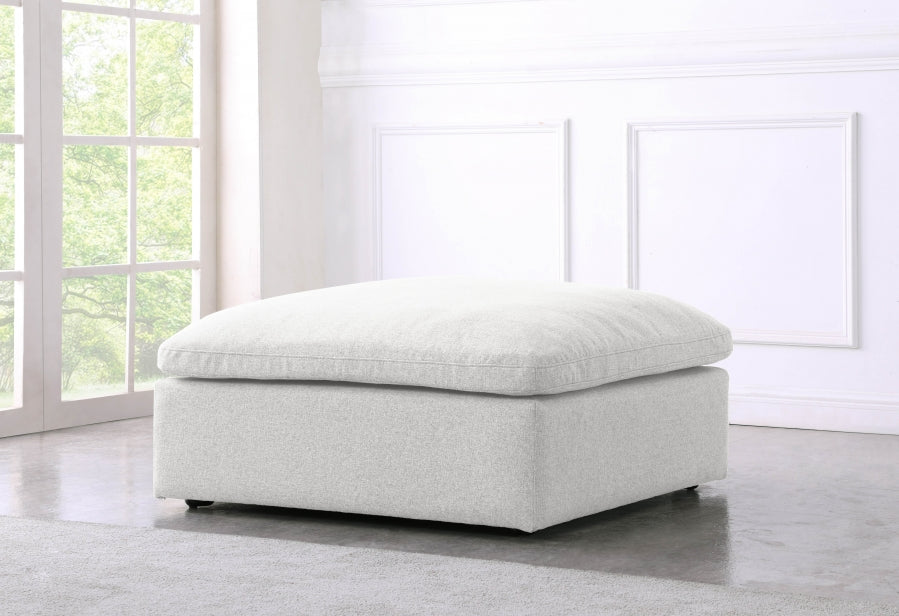 Serene Linen Deluxe Pouf rembourré en duvet modulable confortable comme un nuage 