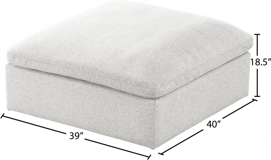 Serene Linen Deluxe Pouf rembourré en duvet modulable confortable comme un nuage 