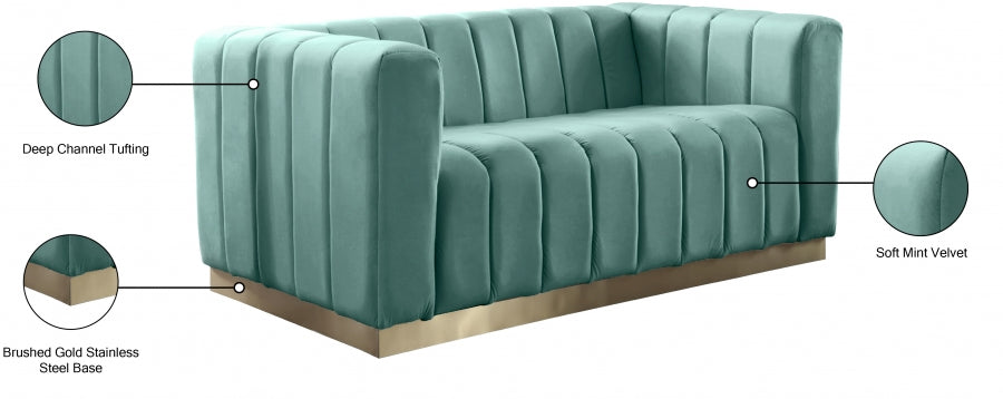 Causeuse en velours Marlon