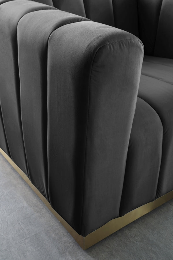 Causeuse en velours Marlon
