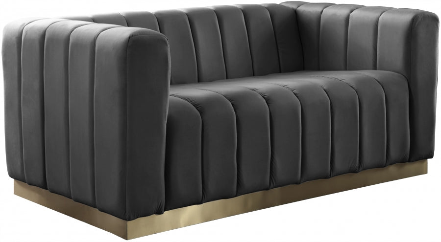Causeuse en velours Marlon