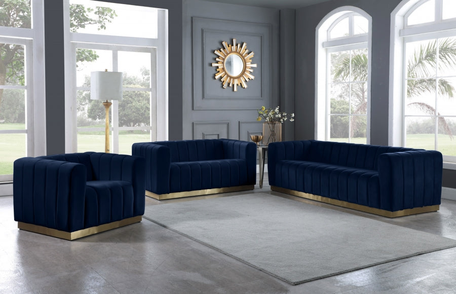 Causeuse en velours Marlon