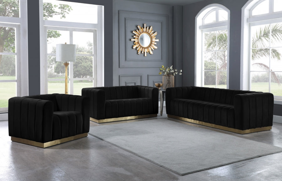 Causeuse en velours Marlon