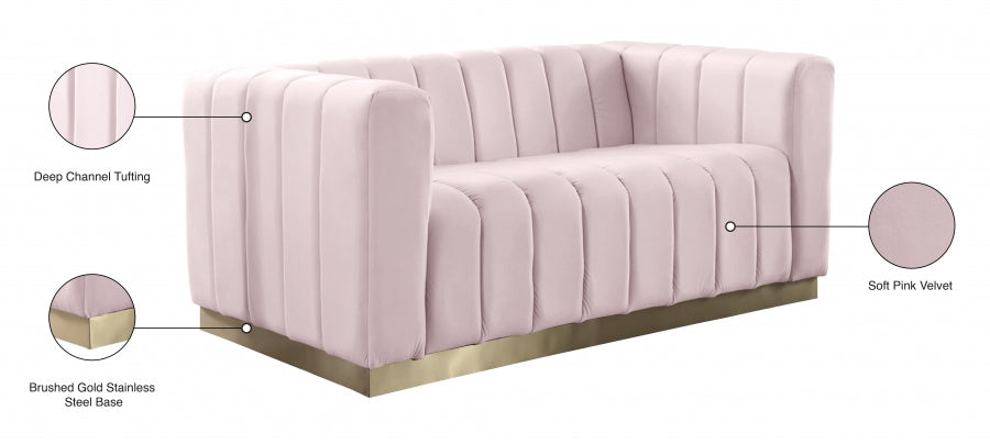 Causeuse en velours Marlon
